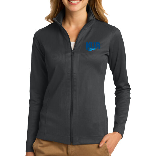 KUB Embroidered  - Ladies Vertical Texture Full Zip Jacket Thumbnail