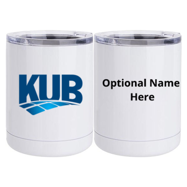 KUB Personalized  - 10 oz White Stainless Steel Short Tumbler Thumbnail