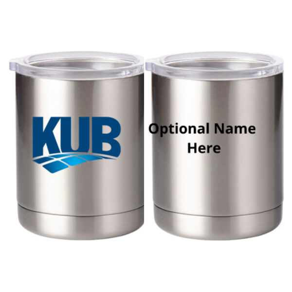 KUB Personalized  - 10 oz Silver Stainless Steel Short Tumbler Thumbnail