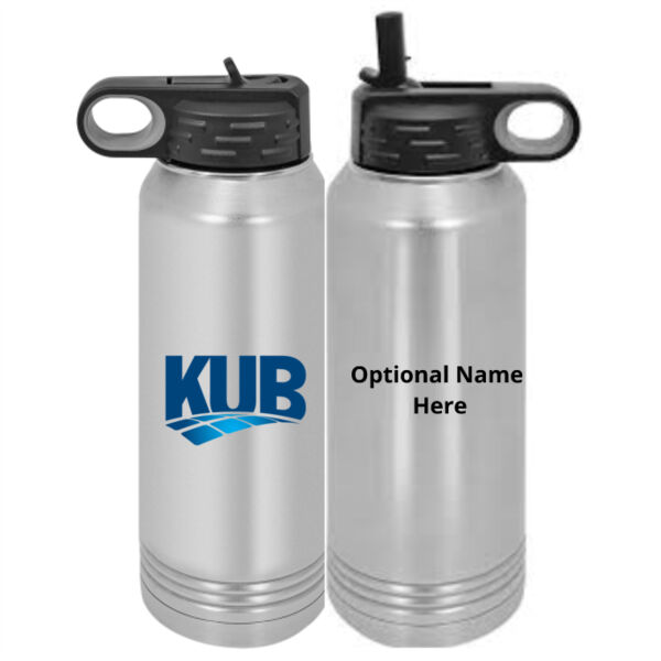 KUB Personalized  -  Custom 30 oz. NO MINIMUM Silver Stainless Steel Vacuum Insulated Water Bottle Thumbnail