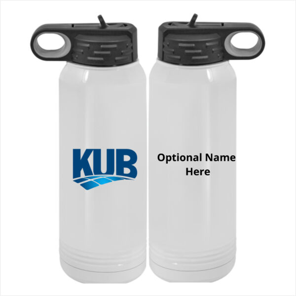 KUB Personalized  - Custom 30 oz. NO MIMINUM White Stainless Steel Vacuum Insulated Water Bottle Thumbnail