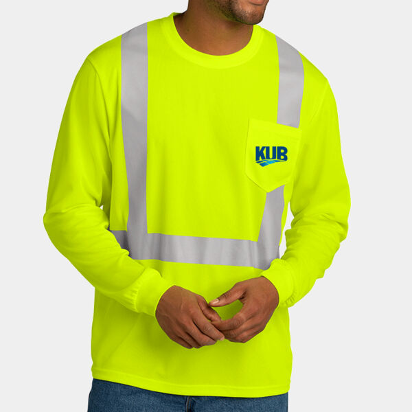 KUB front/back printed - Ansi 107 Class 2 Mesh Long Sleeve Tee Thumbnail