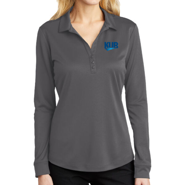 KUB Embroidered - Ladies Silk Touch ™ Performance Long Sleeve Polo Thumbnail