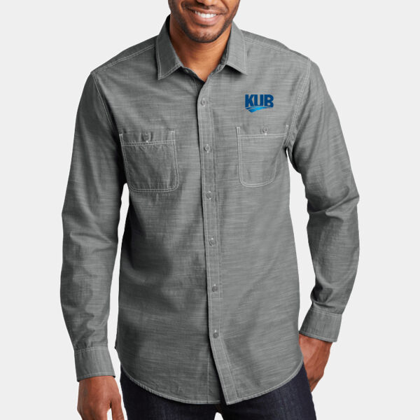 KUB Embroidered - Slub Chambray Shirt Thumbnail