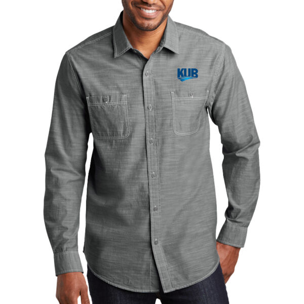 KUB Embroidered - Slub Chambray Shirt Thumbnail