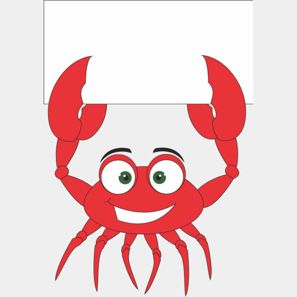 Crab Cartoon Sign 2 Thumbnail