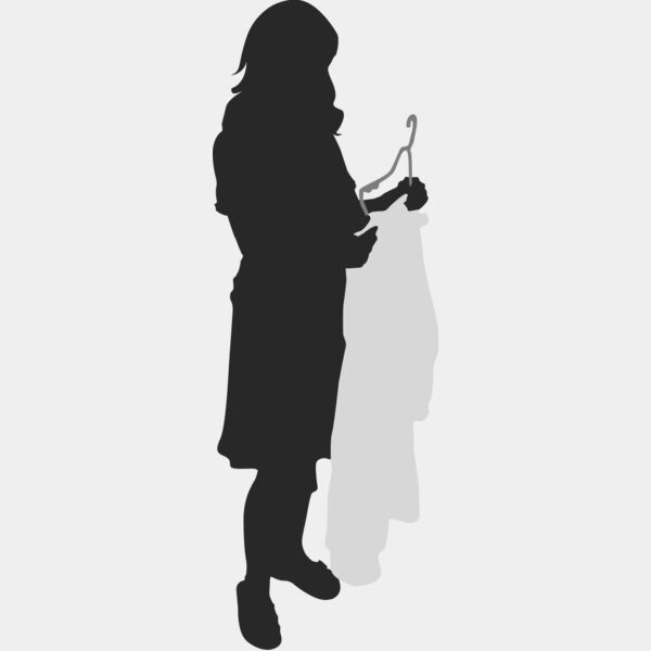 Housekeeper Folding Laundry Silhouette 2 Thumbnail