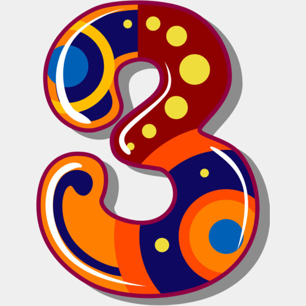 Three Birthday Groovy Number 1 Thumbnail